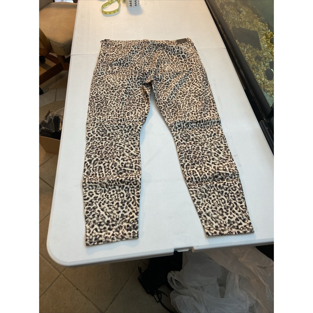 7 for all mankind women's jeans Size 12 Jen 7 Leopard Ankle Skinny - Picture 5 of 7